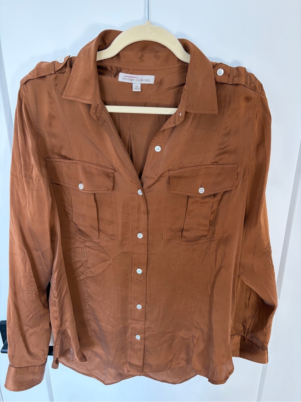 Banana Republic Heritage Collection Silk Utility Shirt